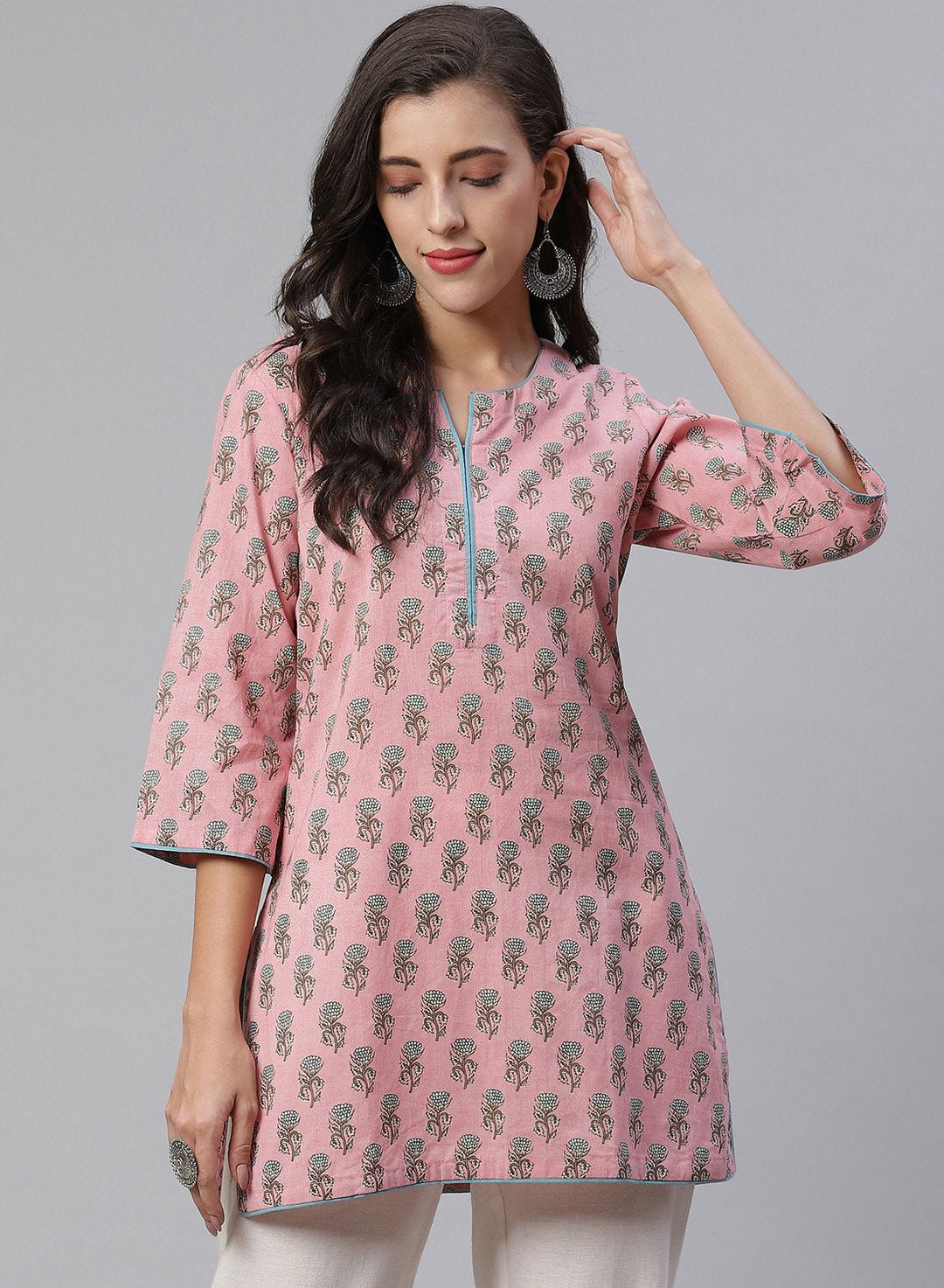 Printed Cotton Short Kurti