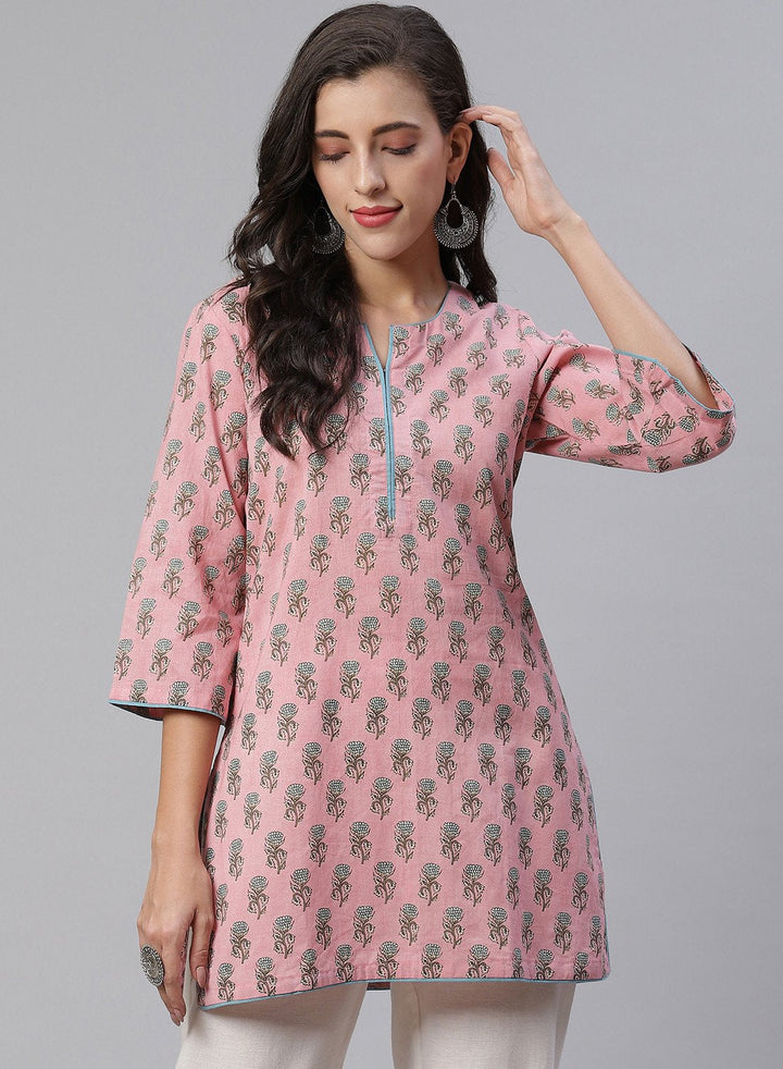 Printed Cotton Short Kurti