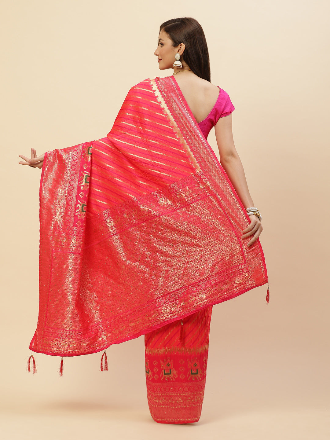 Stone Work Banarasi Woven Saree
