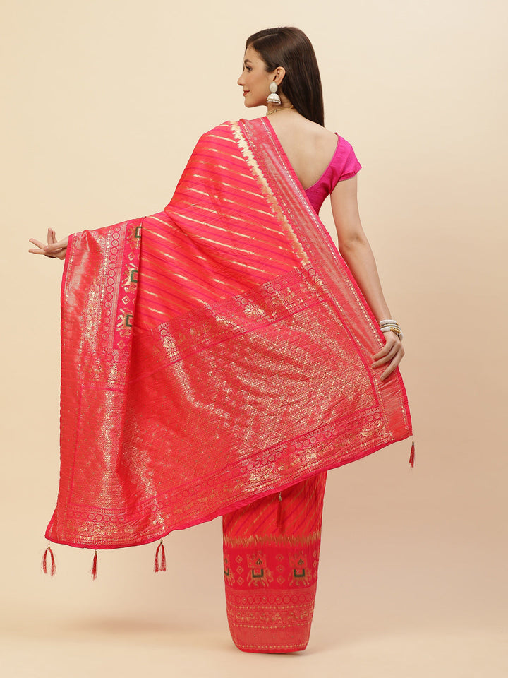 Stone Work Banarasi Woven Saree