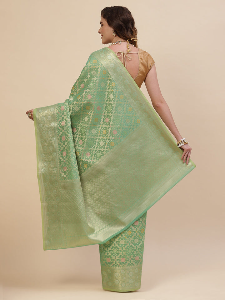 Zari Jaal Cotton Woven Saree