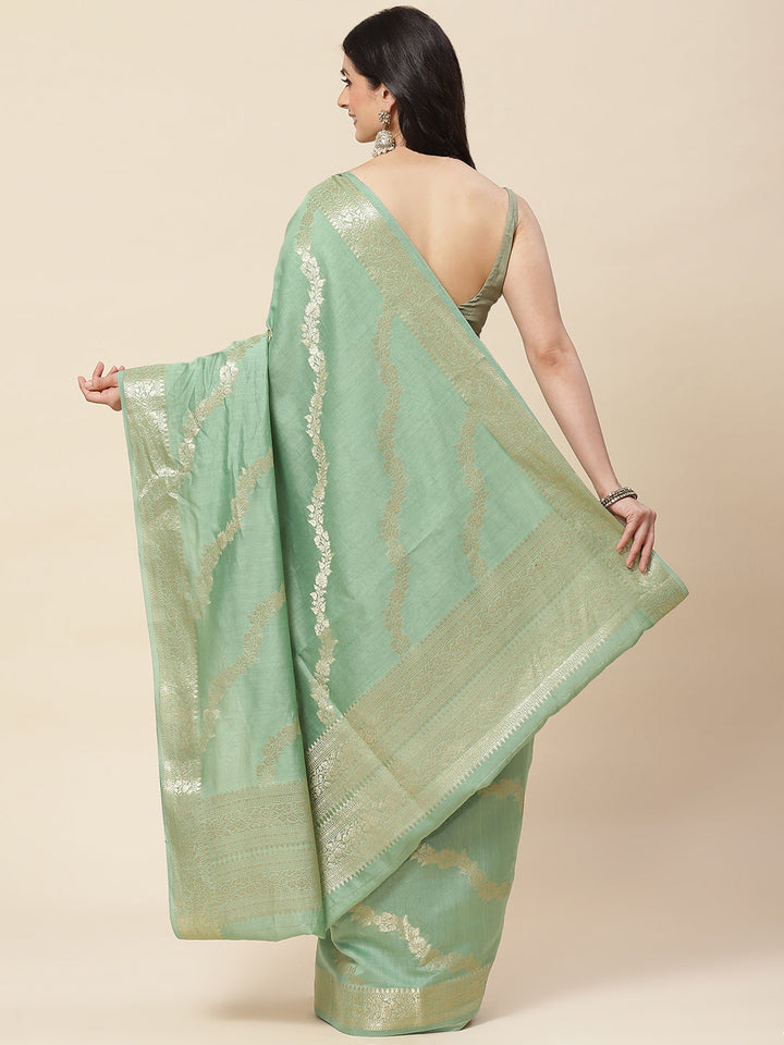 Zari Jaal Woven Cotton Saree