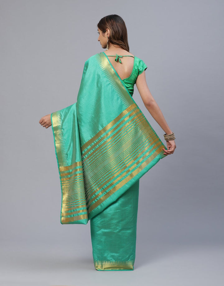 Art Handloom Saree With Zari Border