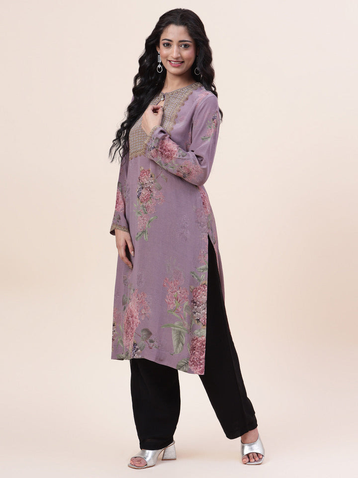 Digital Printed Crepe Kurta