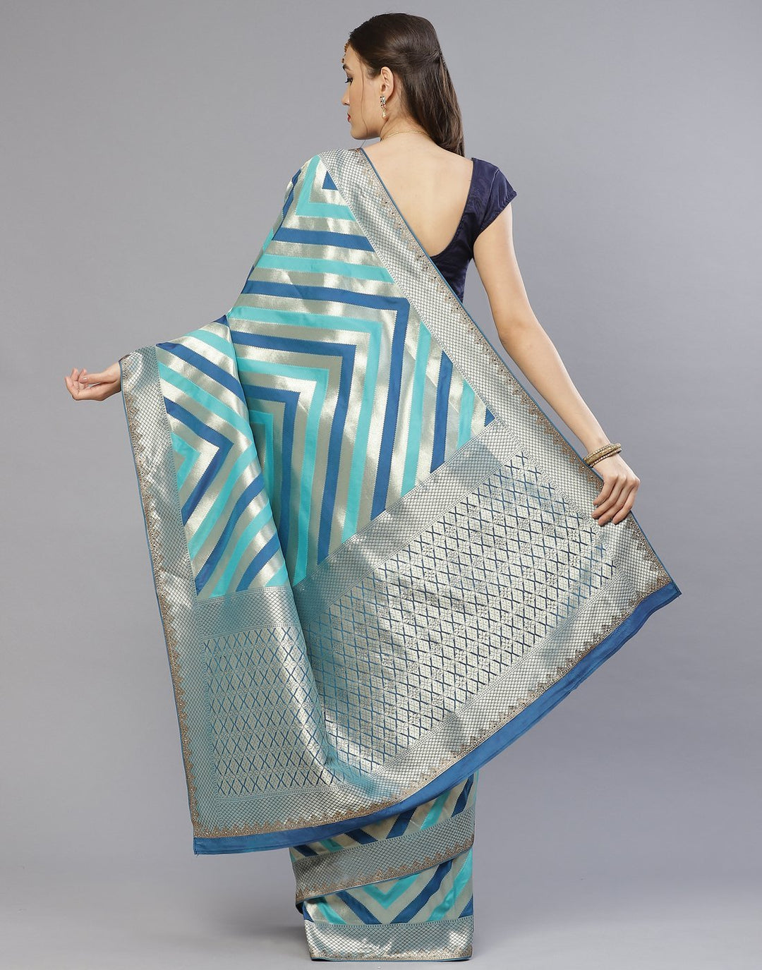 Banarasi Blue Silk Saree