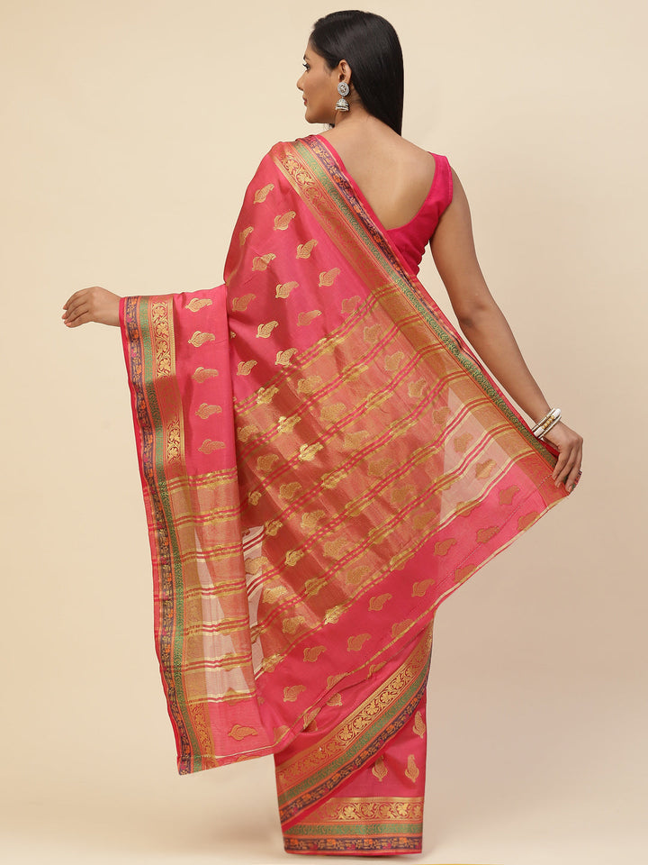 Zari Jaal Handloom Woven Saree