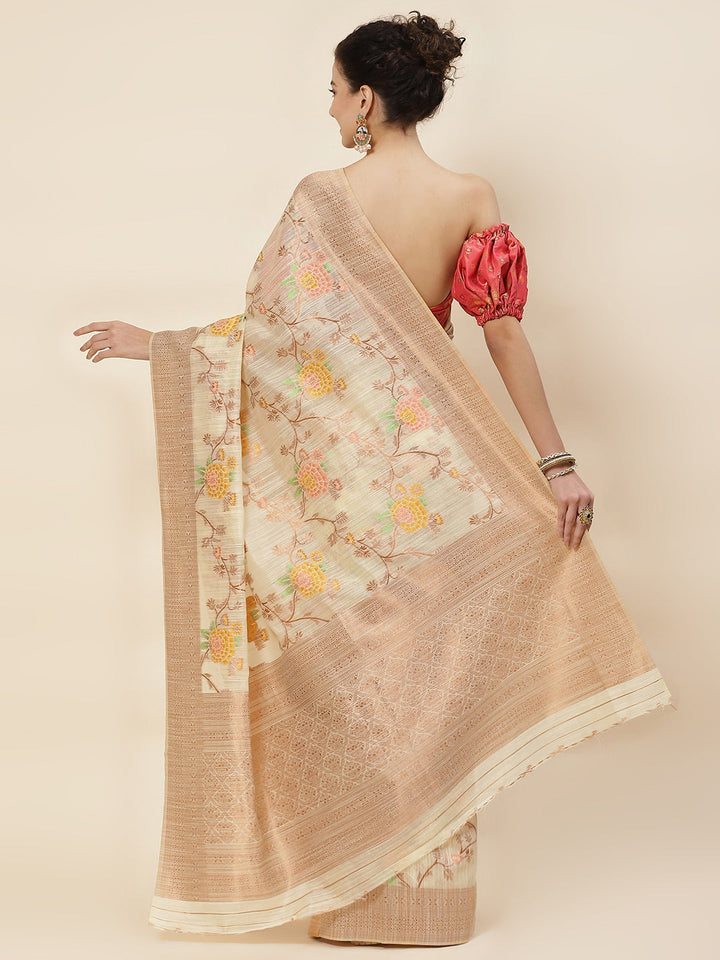 Zari Jaal Woven Cotton Saree