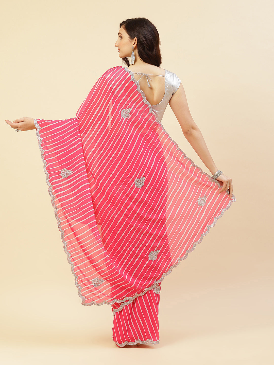 Stone Booti Georgette Saree