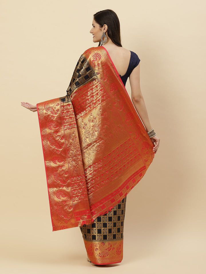 Zari Jaal Art Handloom Woven Saree