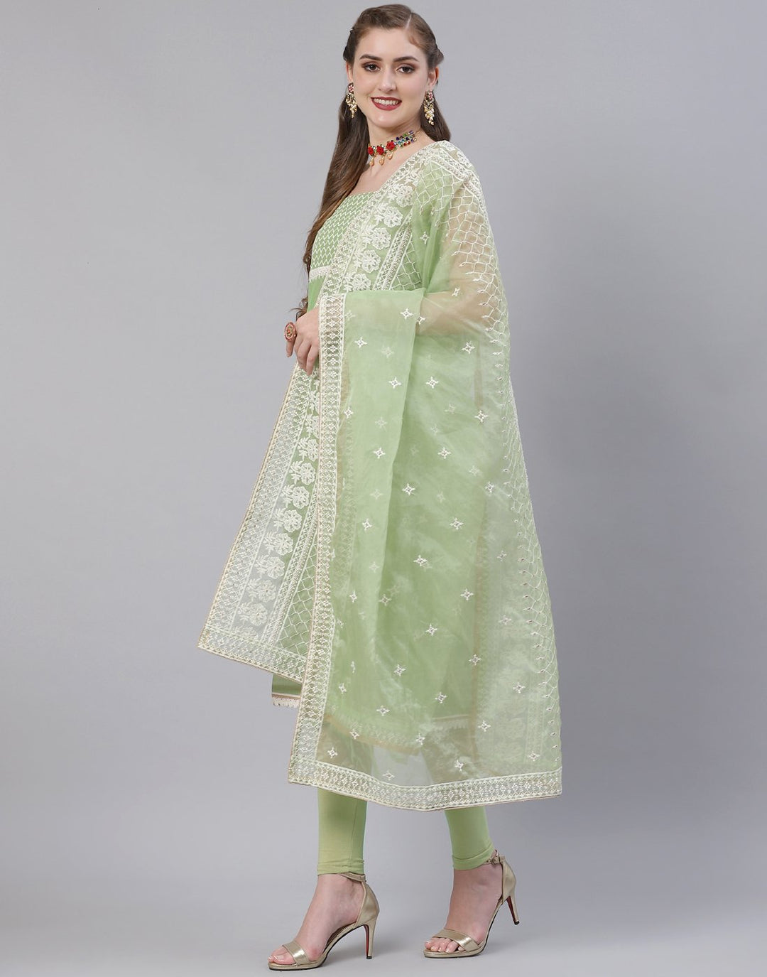 Chanderi Embroidered Suit Piece