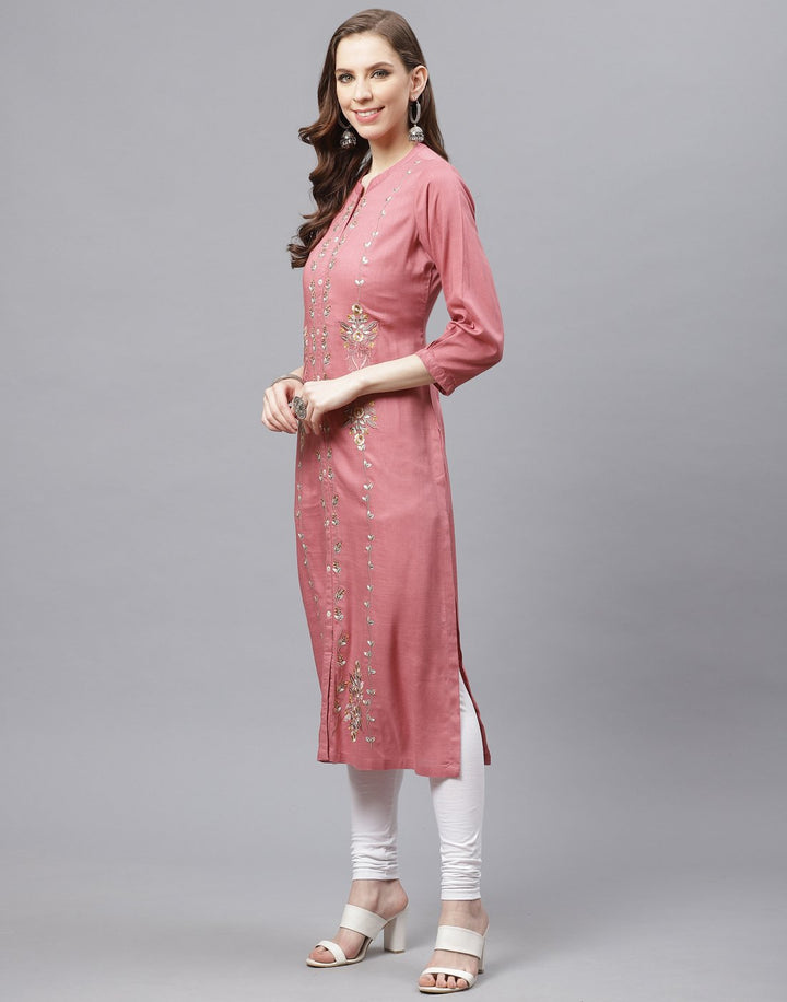 Cotton Kurti With Embroidery