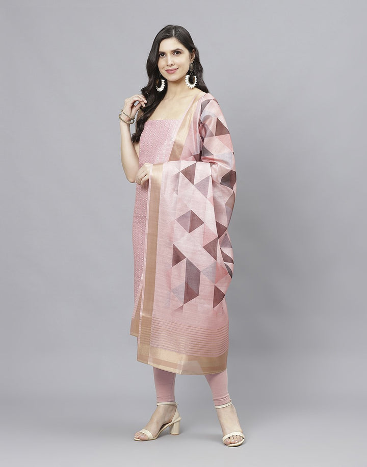 Chanderi Embroidered Suit piece