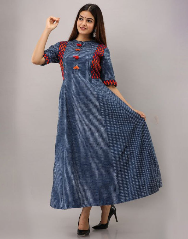 Printed Cotton Anarkali Kurti