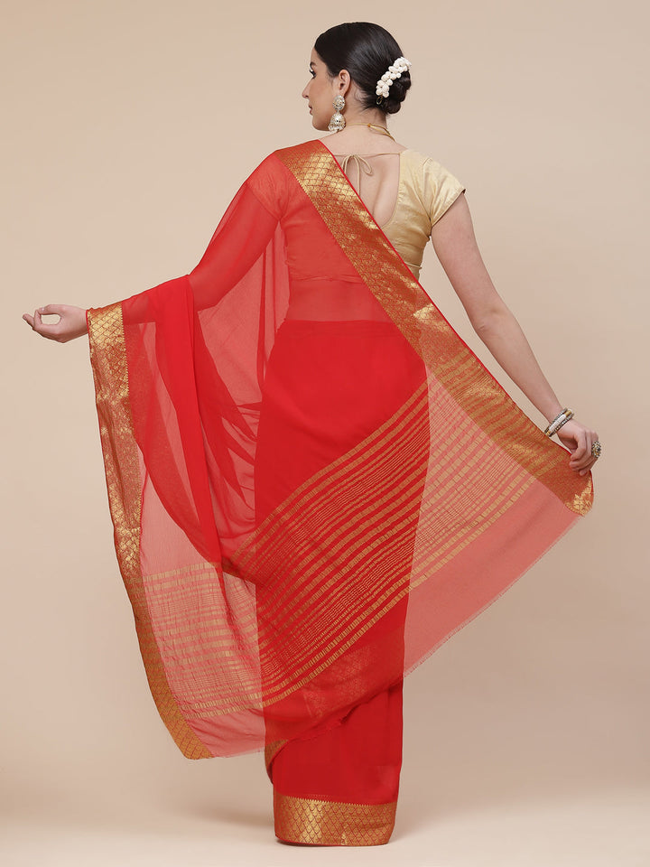 Chiffon Plain Saree