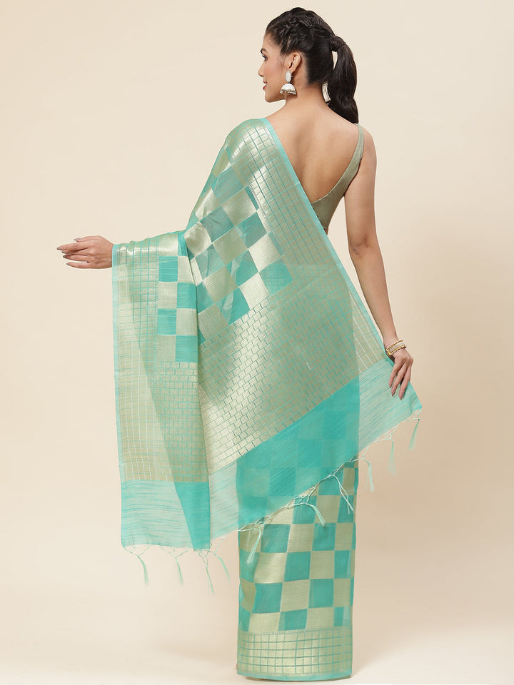 Zari Jaal Woven Cotton Saree