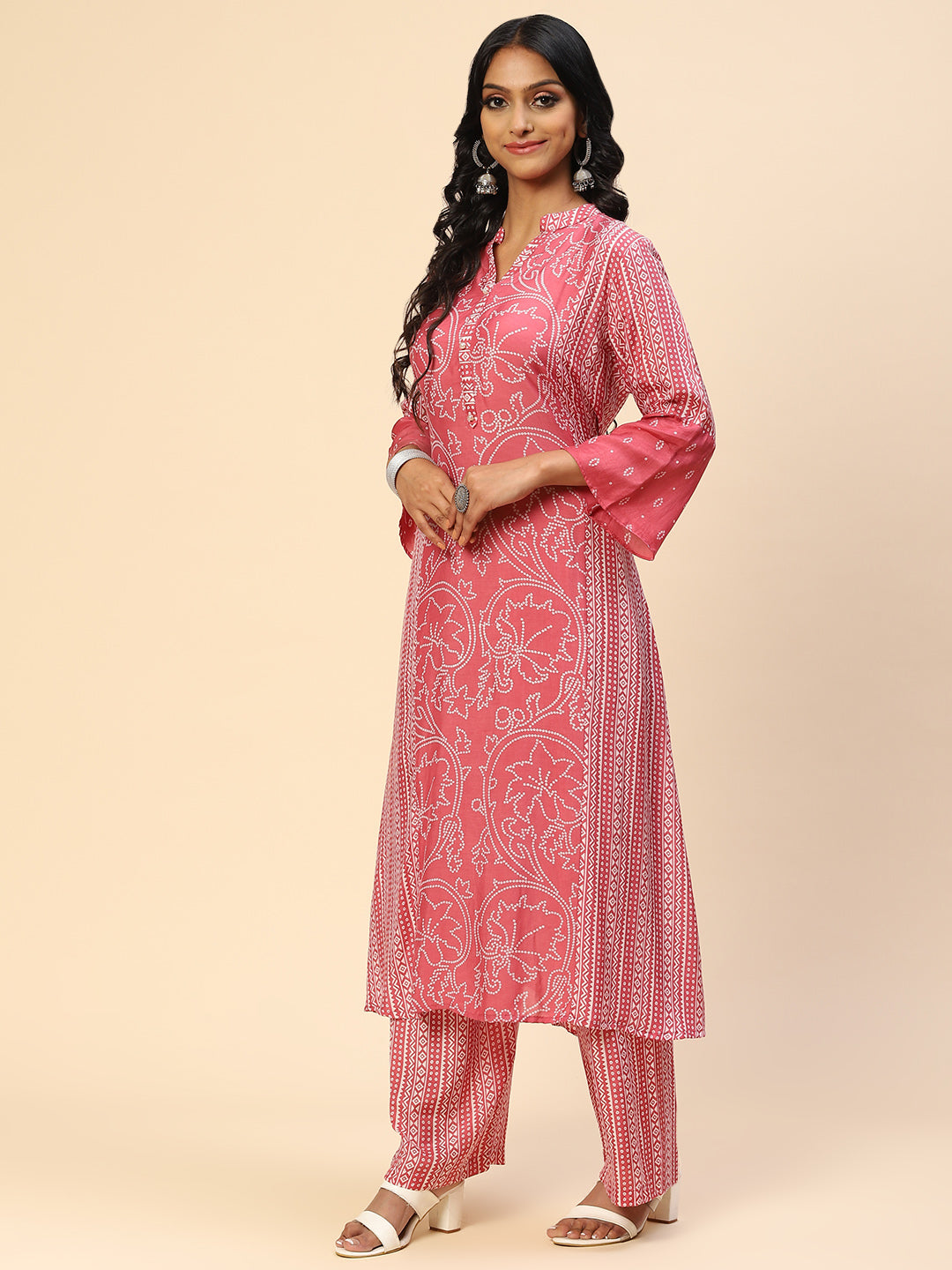 Printed Muslin Kurta With Pants