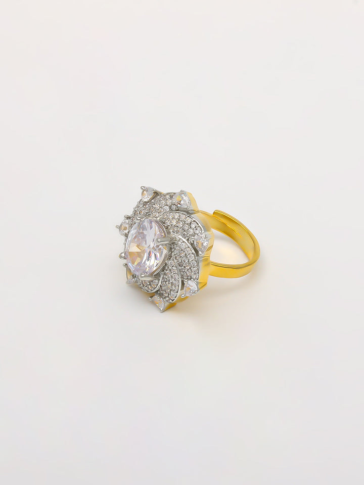 Beautiful Sunflower Dimond Ring