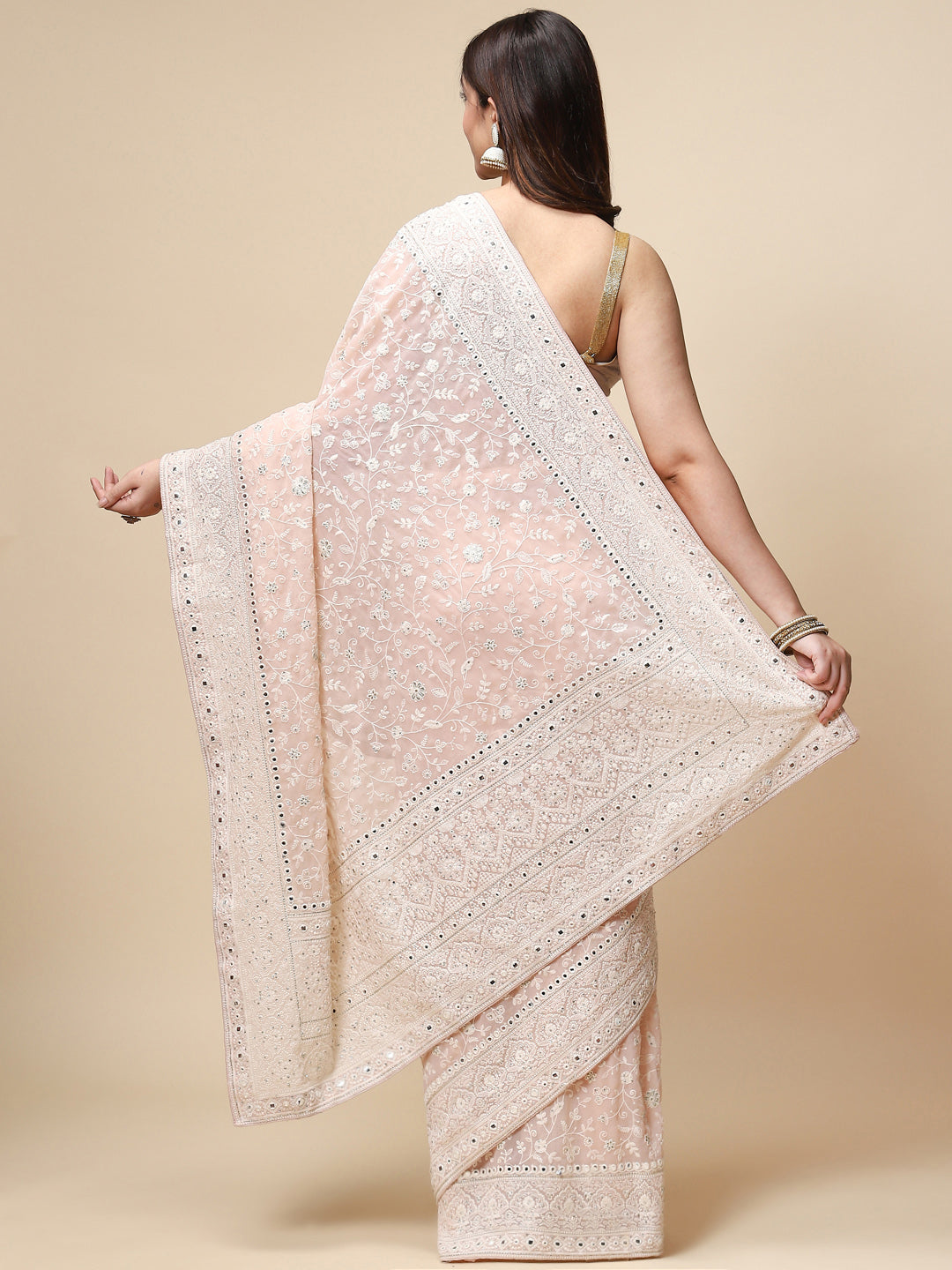 Embroidered Georgette Saree