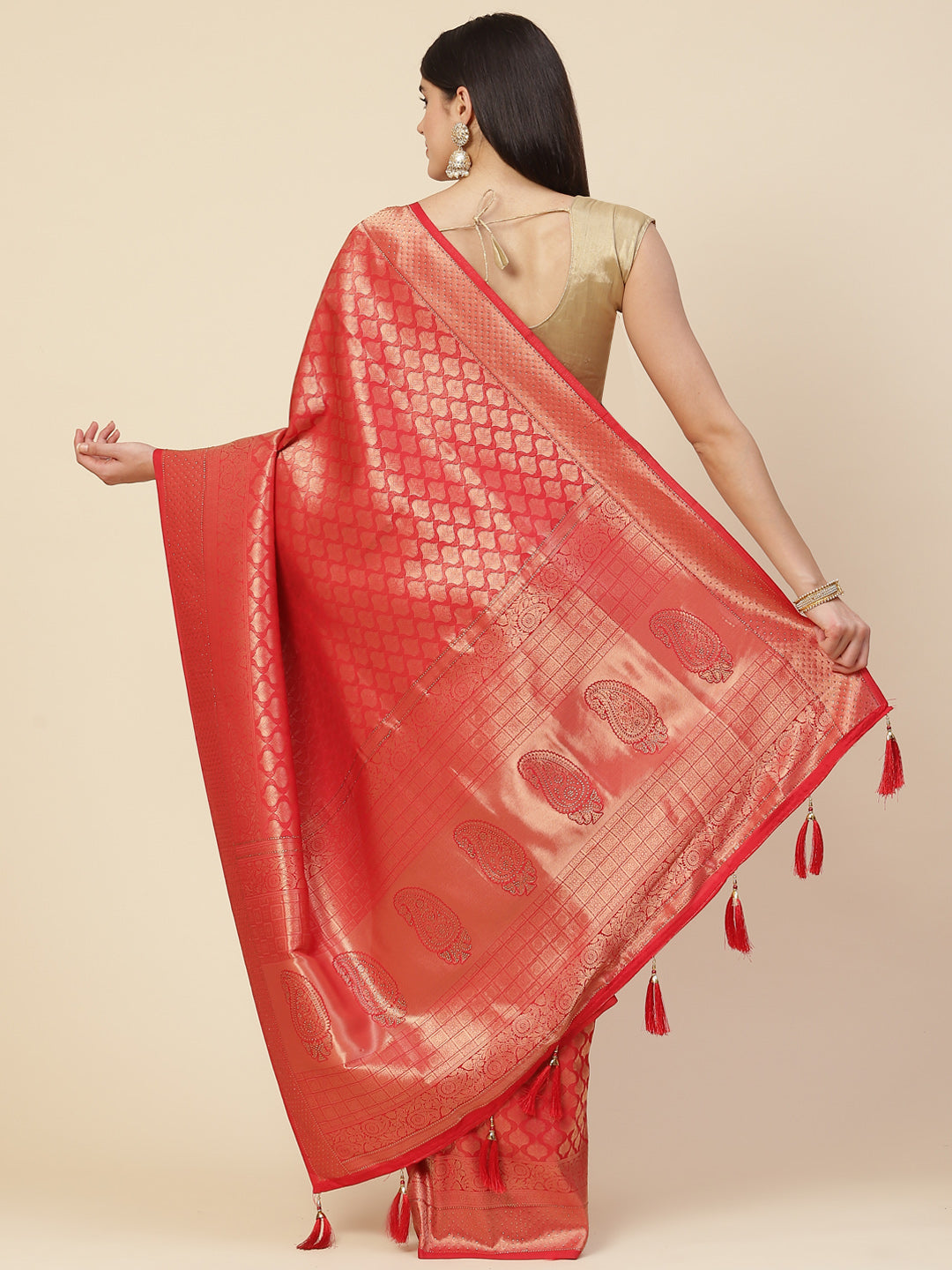 Stone Booti Handloom Woven Saree