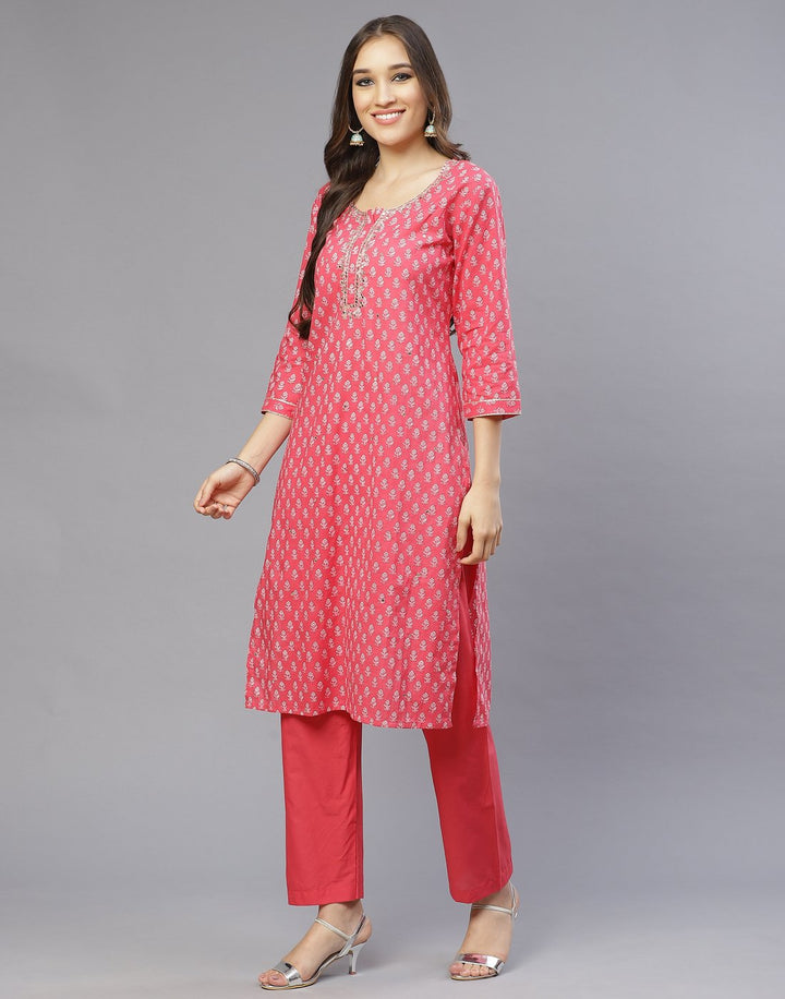 Cotton Printed Kurti With Pant