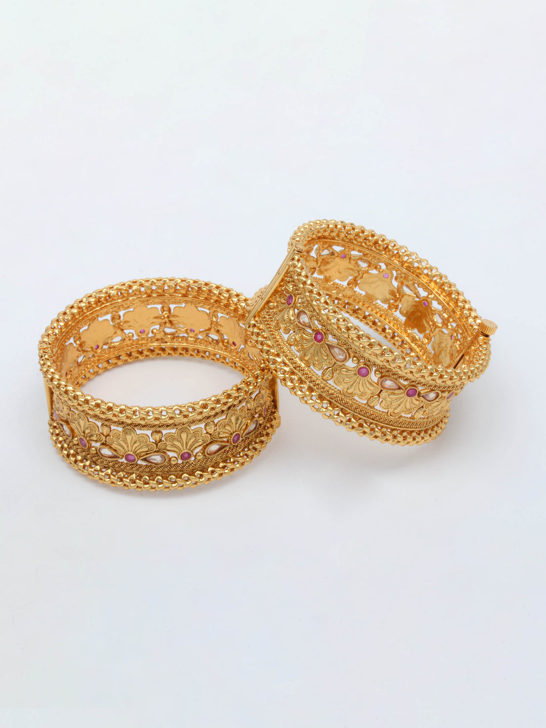Golden &amp; Pink Bangle Set