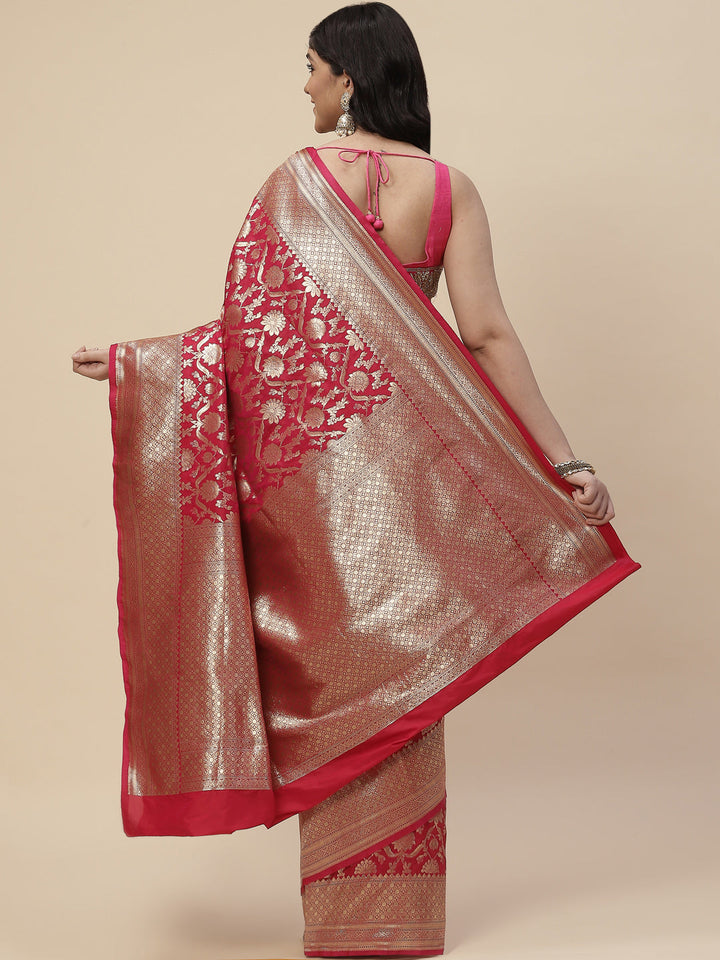 Zari Jaal Banarasi Woven Saree