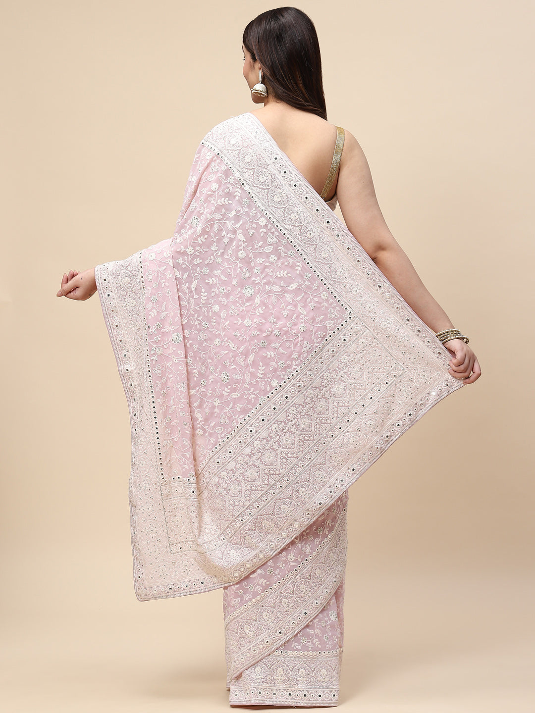 Embroidered Georgette Saree