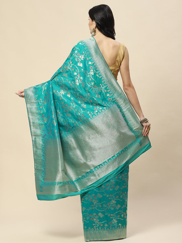 Zari Jaal Woven Art Silk Banarsi Saree
