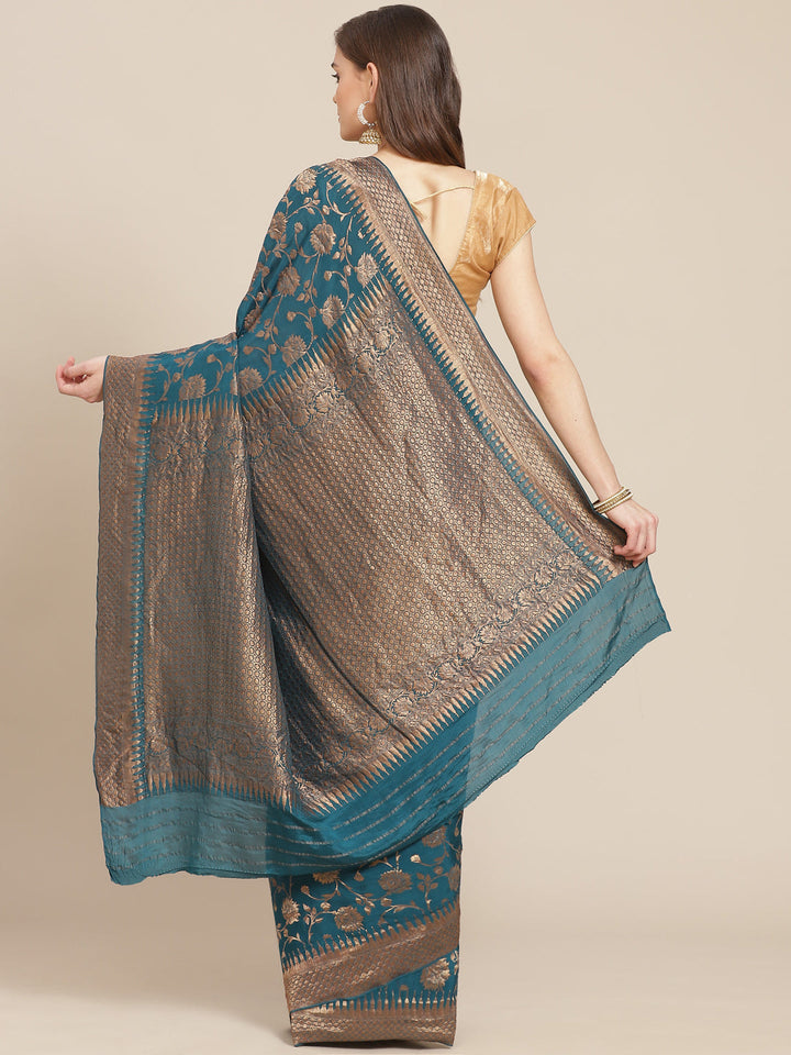 Zari Jaal Crepe Saree