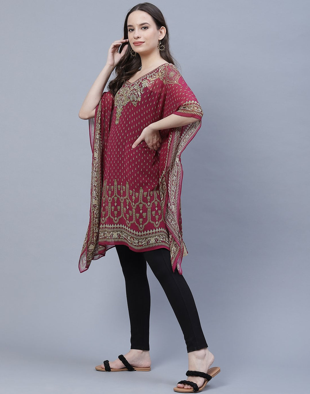 Digital Print Georgette Kaftan