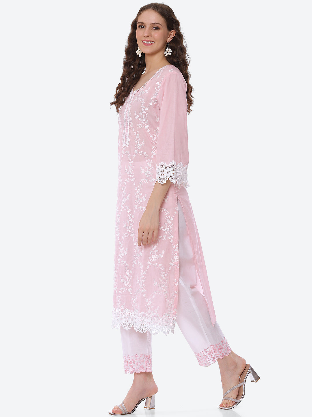 Thread Embroidered Cotton Kurta