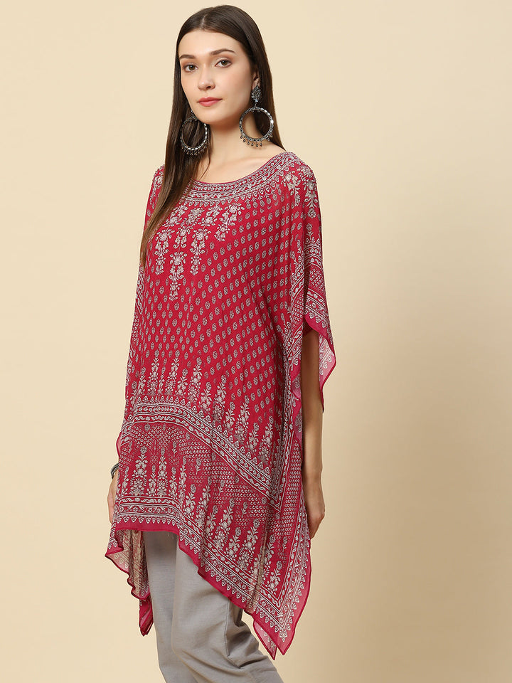 Digital Printed Georgette Kaftan Saree