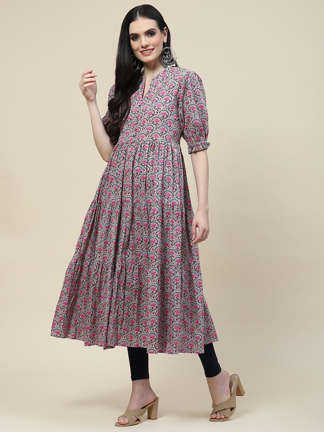 Floral Printed Cotton Kurta