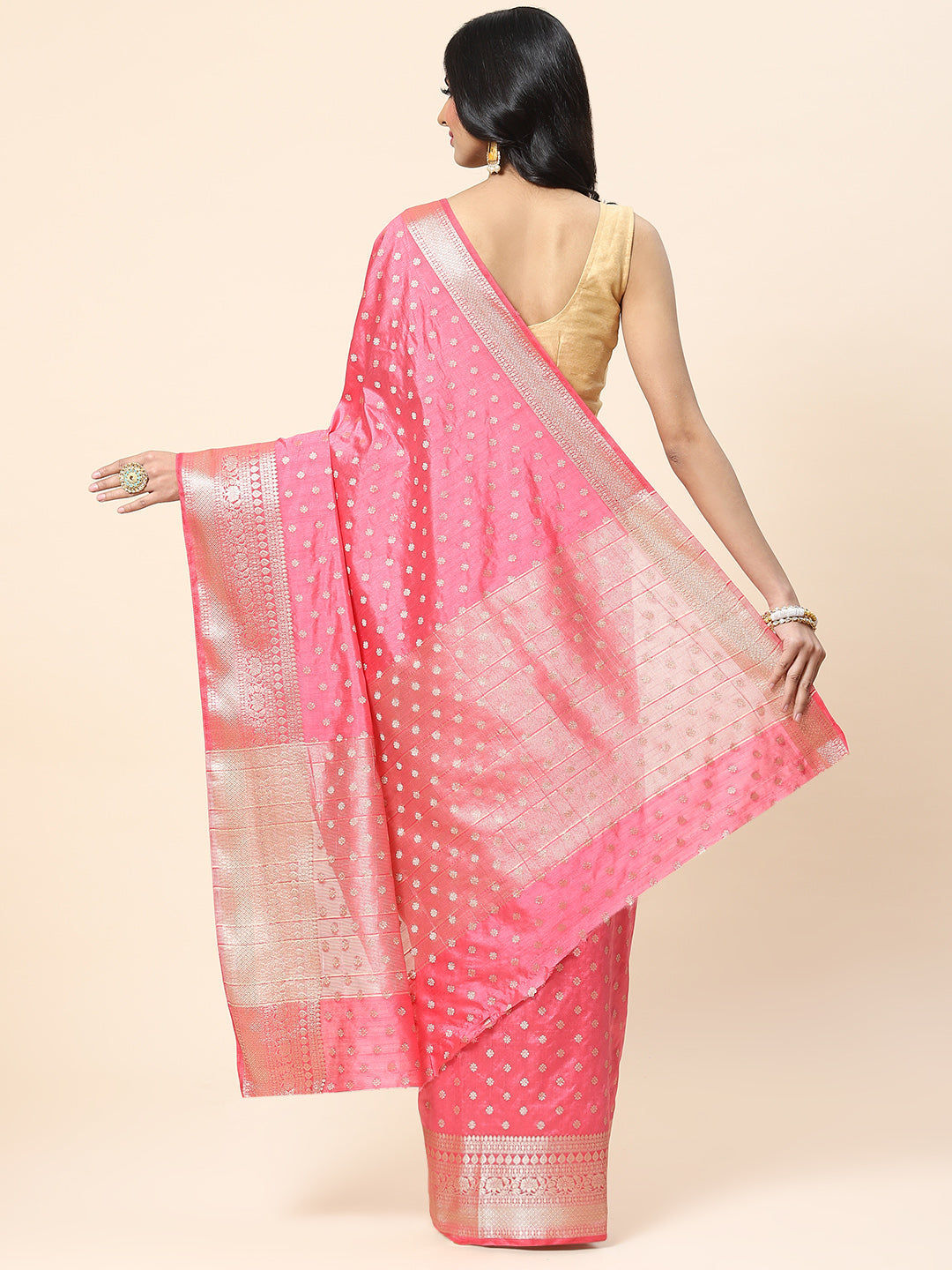 Zari Booti Handloom Woven Saree