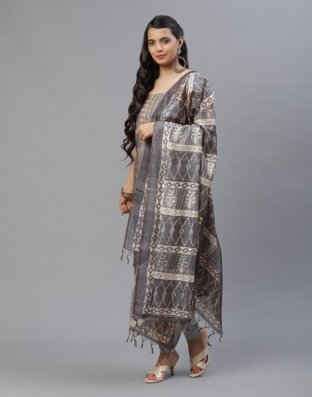 Chanderi Embroidered Suit piece