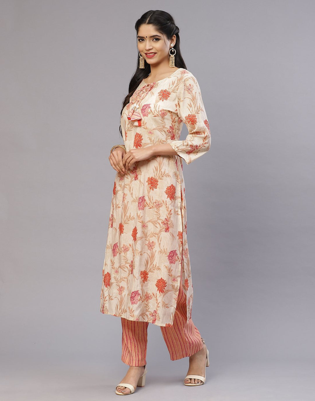 Cotton Printed Kurti Pant Set