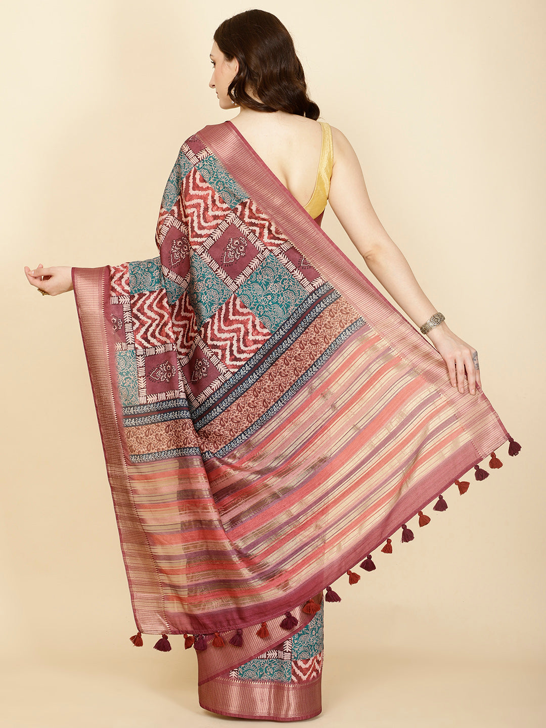 Digital Printed Handloom Saree