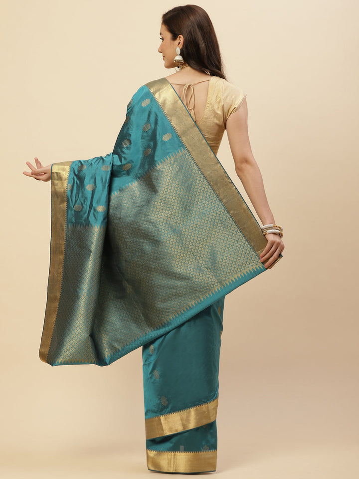 Zari Border Booti Handloom Woven Saree