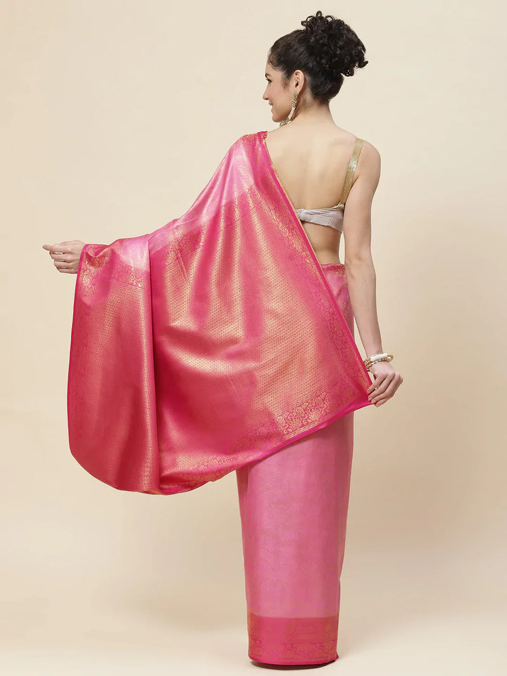 Floral Zari Jaal Woven Saree