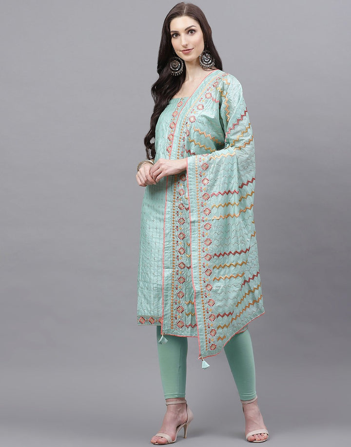 Chanderi Embroidered Suit piece