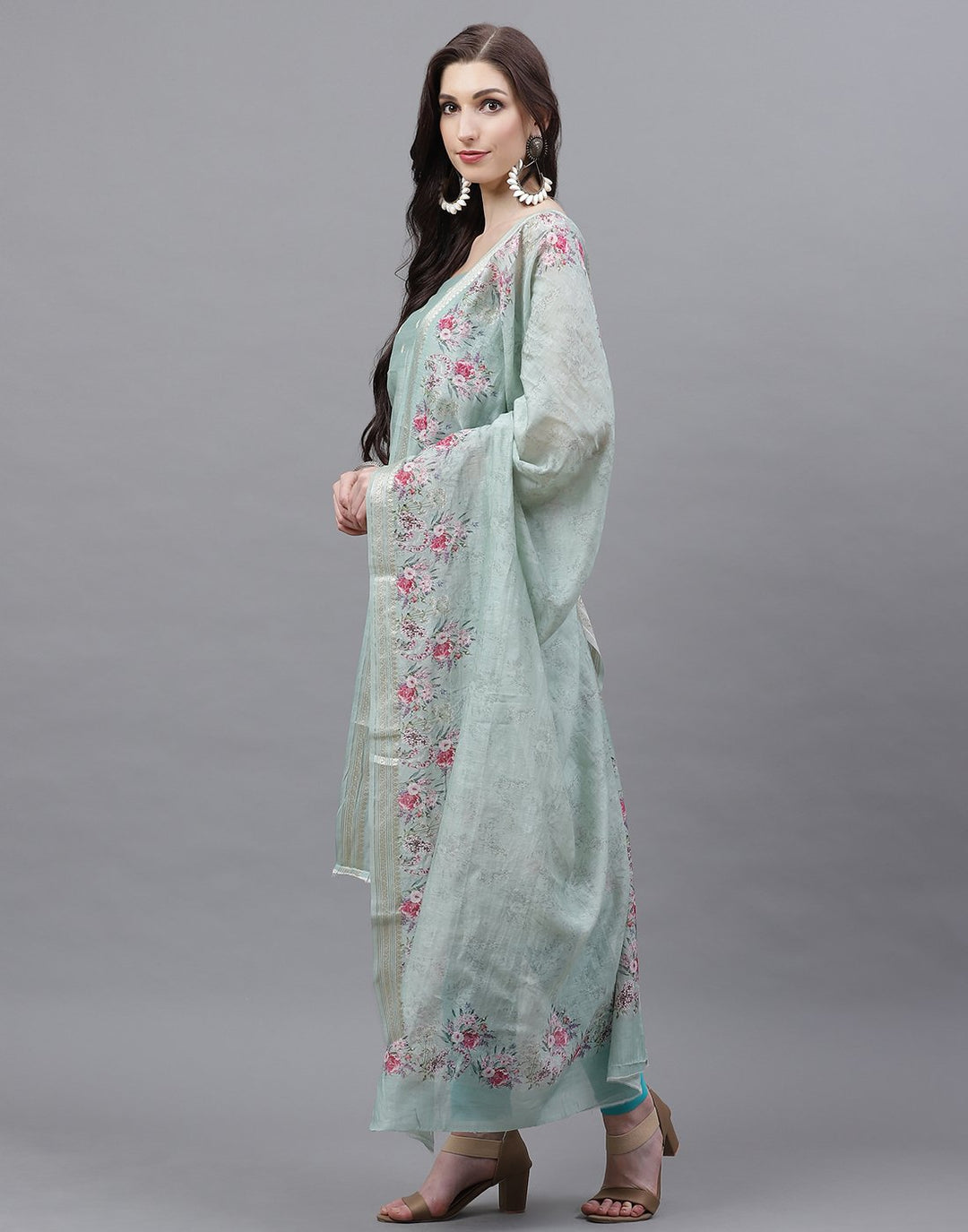 Fine Chanderi Printed Suit Piece