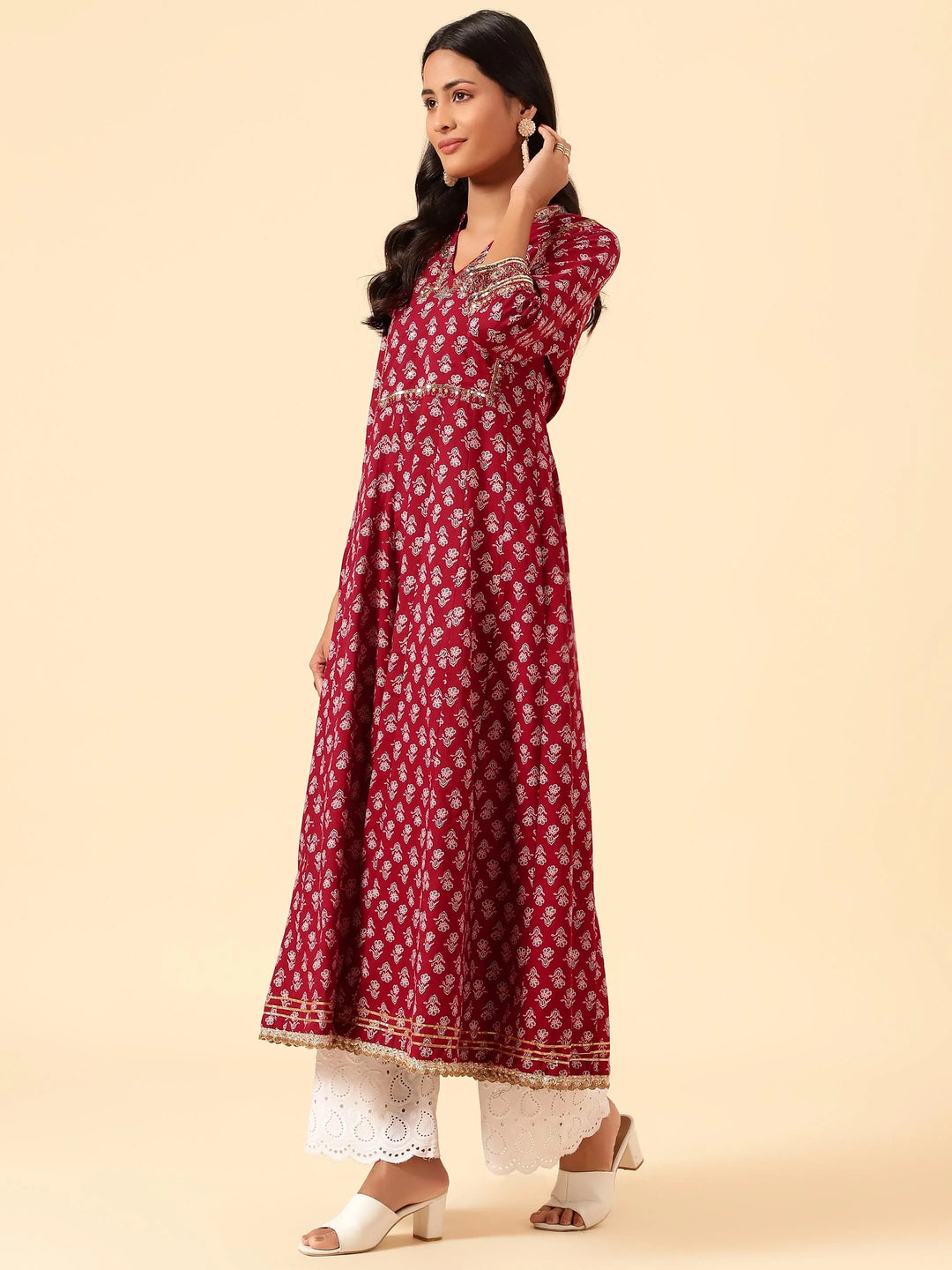 Floral Printed Cotton Kurta