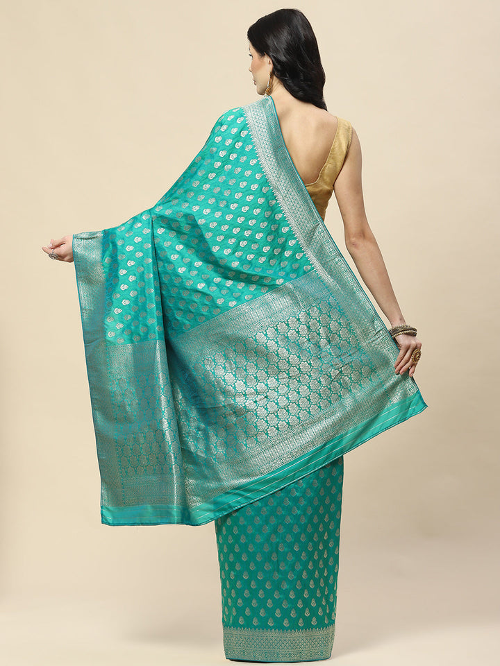 Zari Booti Woven Art Silk Banarsi Saree
