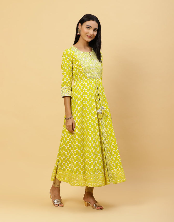 Printed Cotton Anarkali Kurti