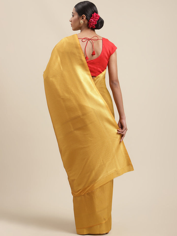Brocade Zari Booti Art Handloom Woven Saree