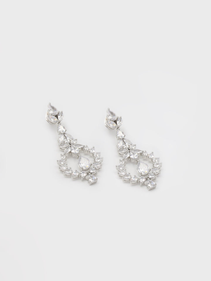 Gold &amp; White Drop &amp; Dangler Earrings