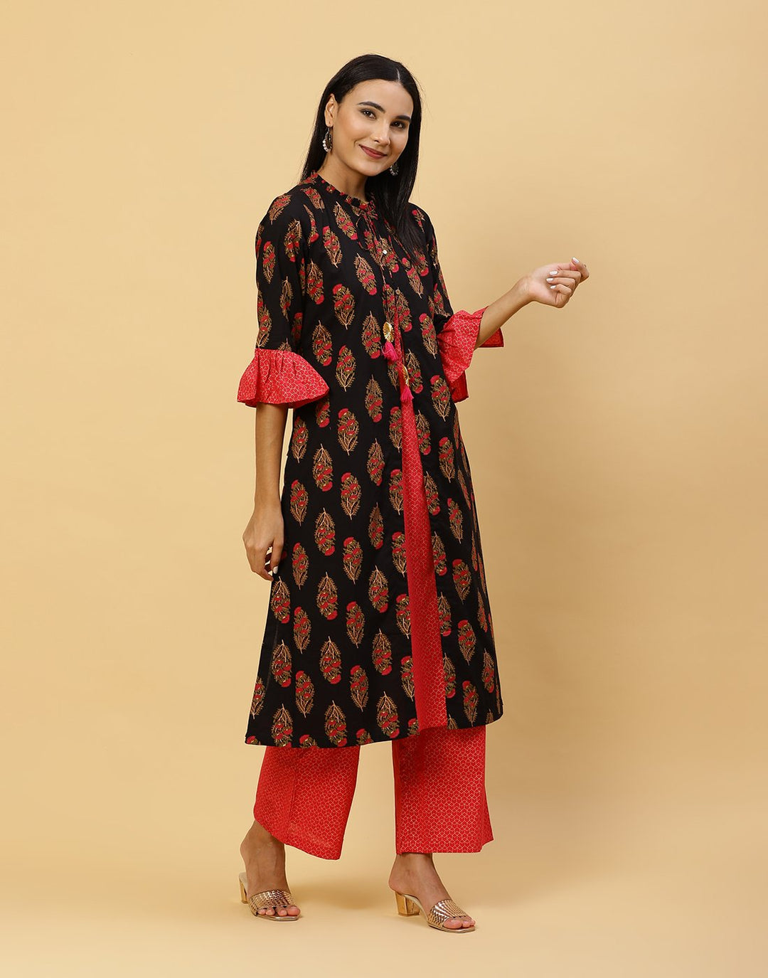 Printed Cotton Kurti With Pant