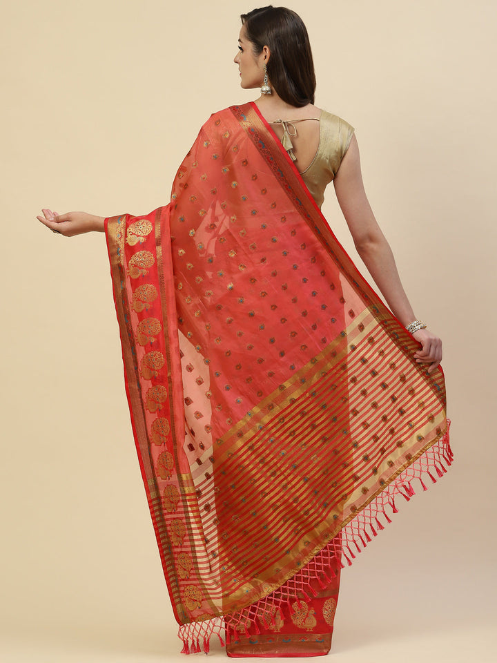 Zari Booti Cotton Woven Saree
