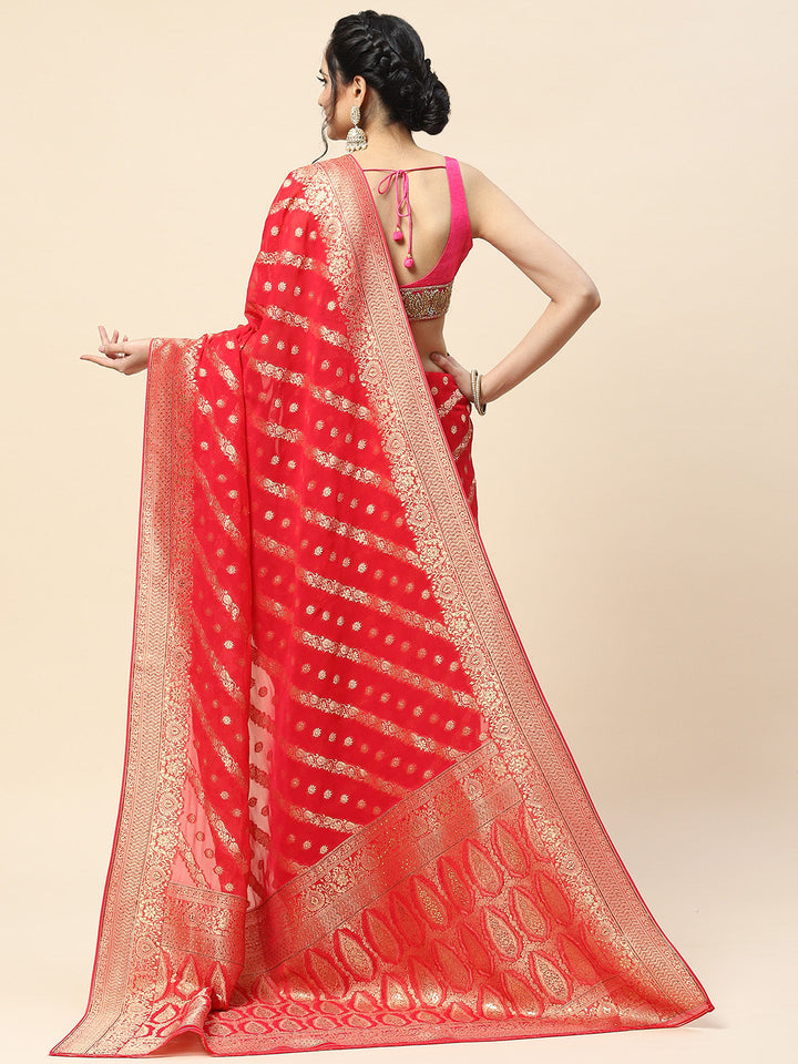 Swarovski Embroidered Georgette Saree