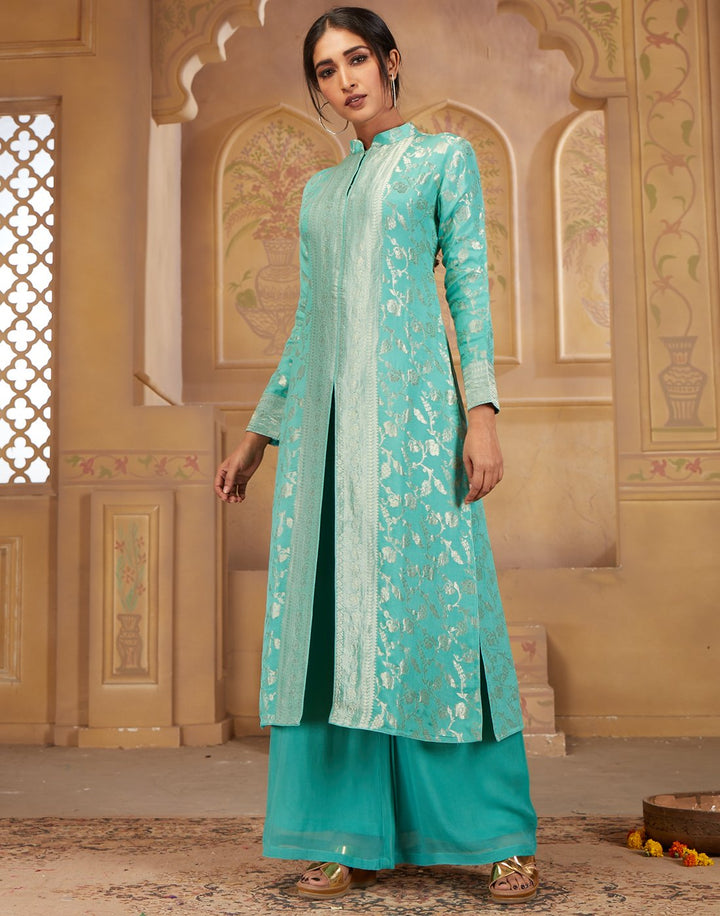 Firozee Georgette Kurti with Palazzo